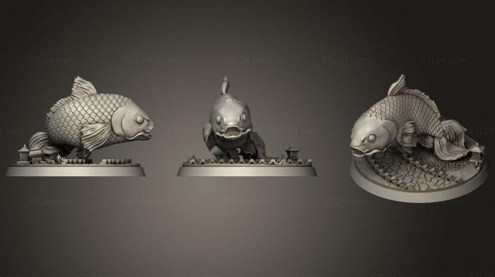 Animal figurines (Koi, STKJ_2301) 3D models for cnc